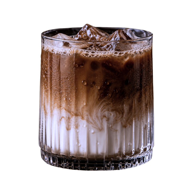 Iced Hojicha Latte with Lion's Mane and Collagen